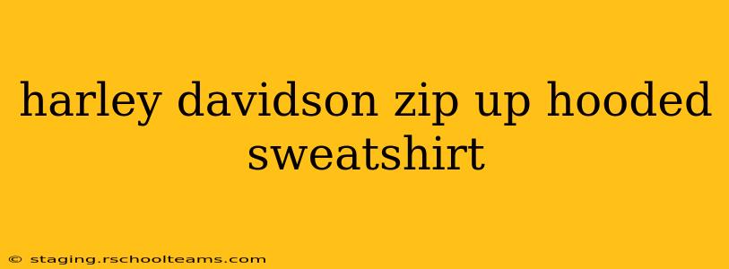 harley davidson zip up hooded sweatshirt