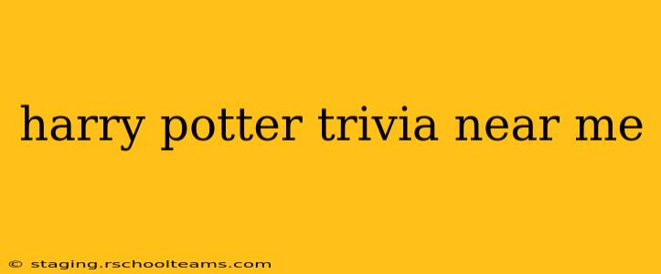 harry potter trivia near me