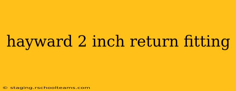 hayward 2 inch return fitting