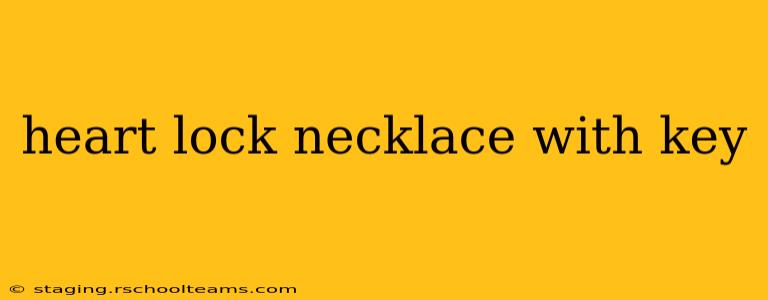 heart lock necklace with key
