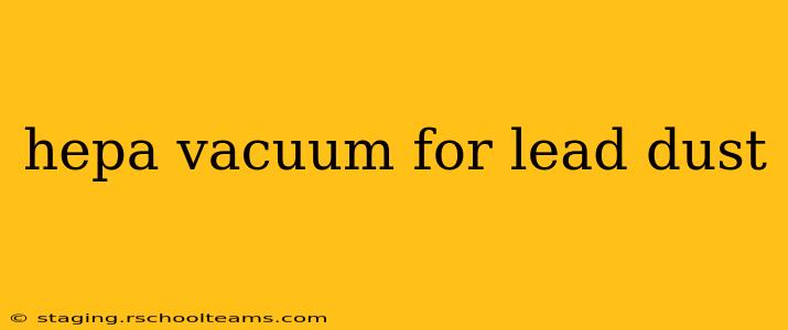 hepa vacuum for lead dust