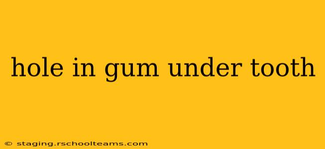 hole in gum under tooth