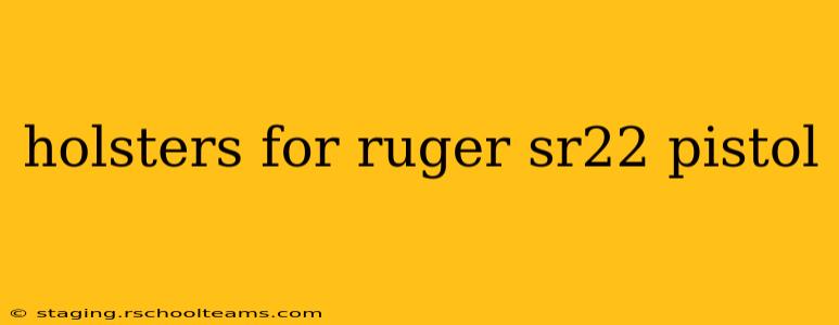 holsters for ruger sr22 pistol