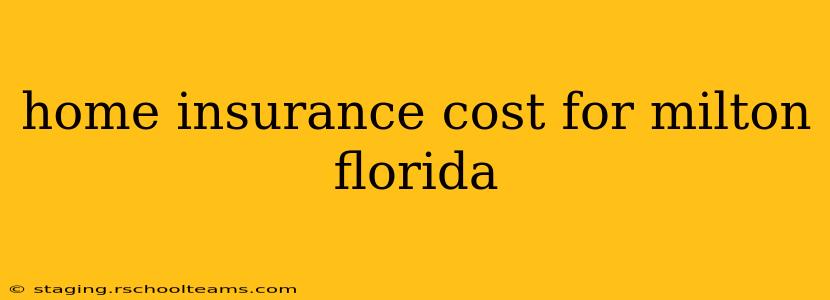 home insurance cost for milton florida