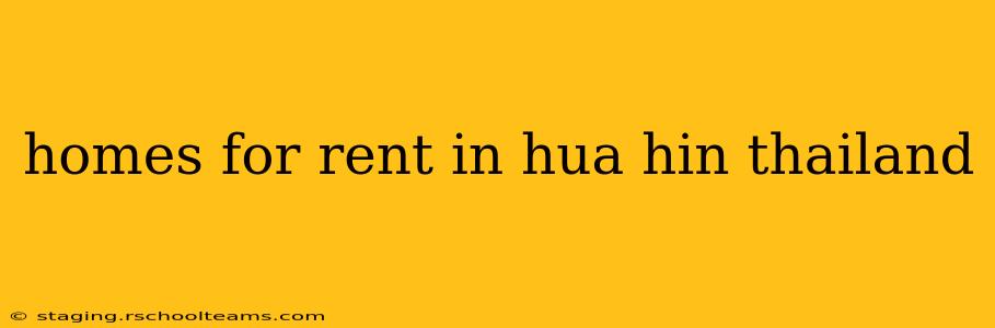 homes for rent in hua hin thailand