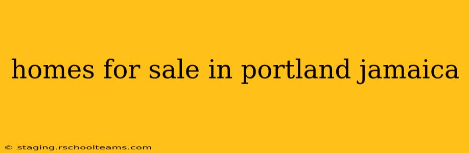 homes for sale in portland jamaica
