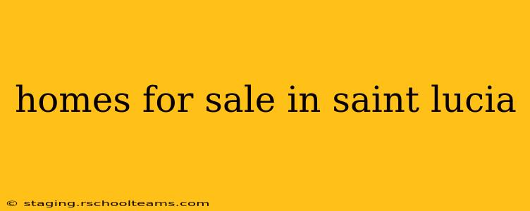 homes for sale in saint lucia