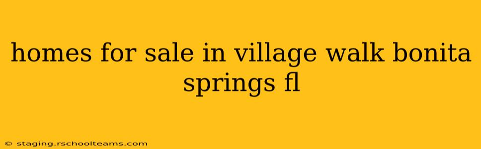 homes for sale in village walk bonita springs fl