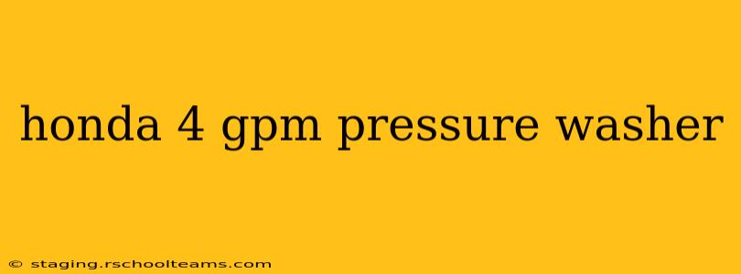 honda 4 gpm pressure washer