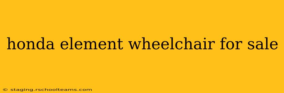 honda element wheelchair for sale