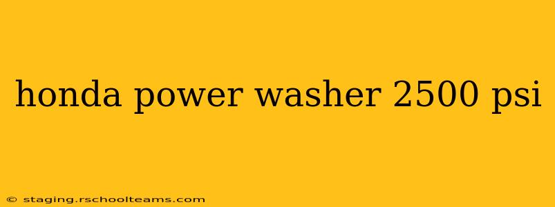honda power washer 2500 psi