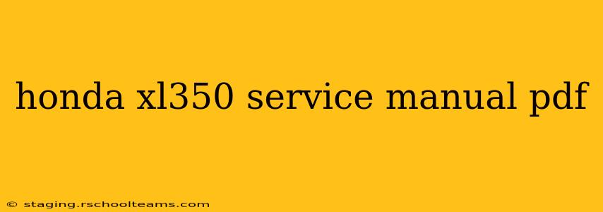 honda xl350 service manual pdf