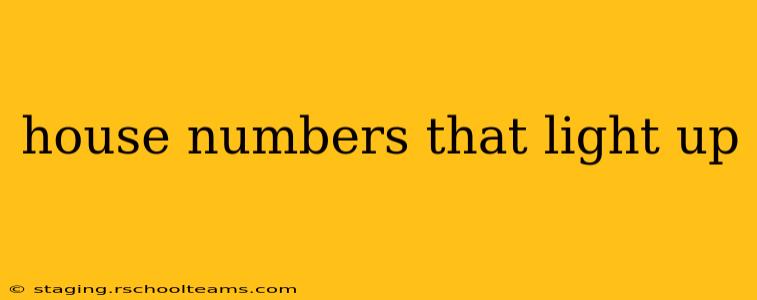 house numbers that light up