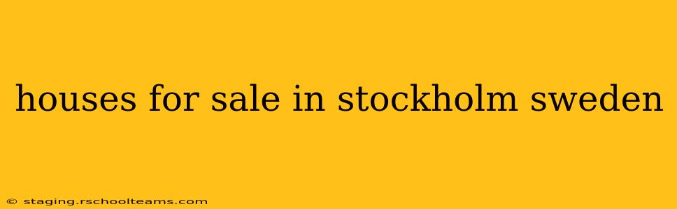 houses for sale in stockholm sweden