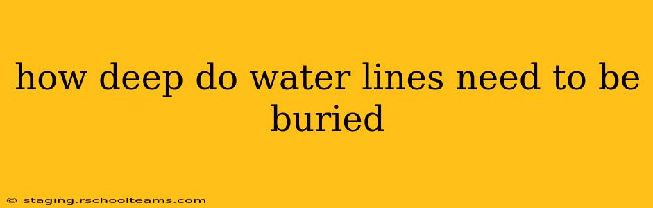 how deep do water lines need to be buried