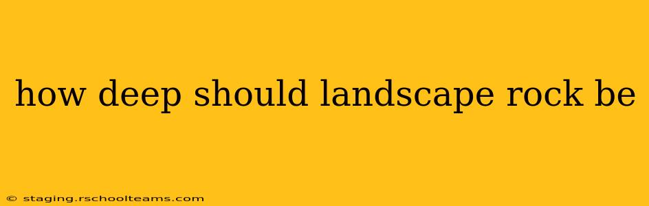 how deep should landscape rock be