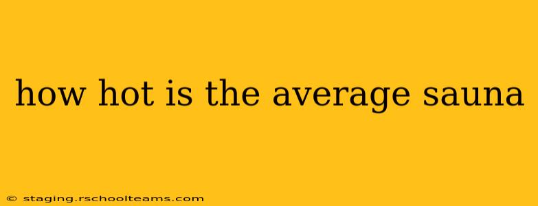 how hot is the average sauna