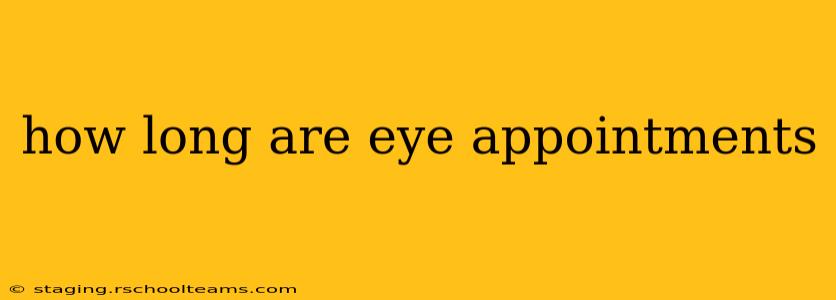 how long are eye appointments