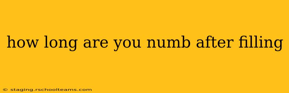 how long are you numb after filling