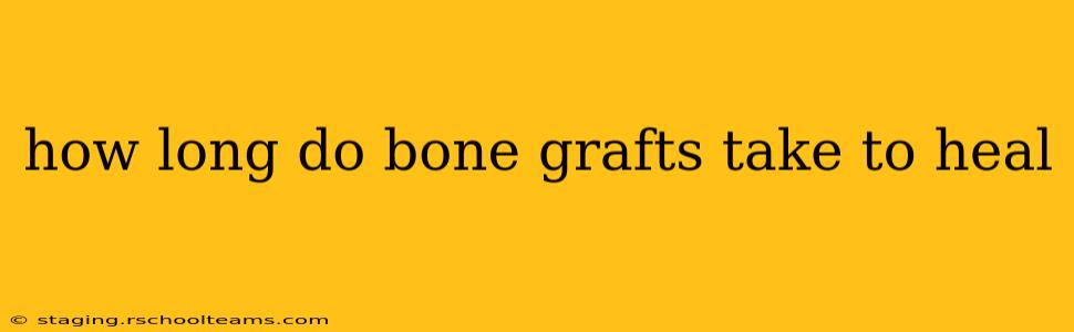 how long do bone grafts take to heal