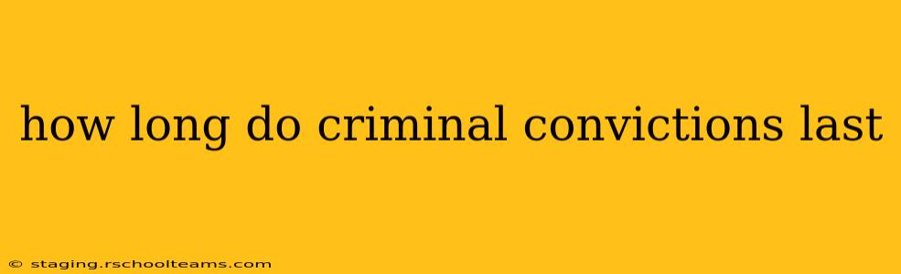 how long do criminal convictions last