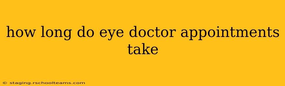 how long do eye doctor appointments take