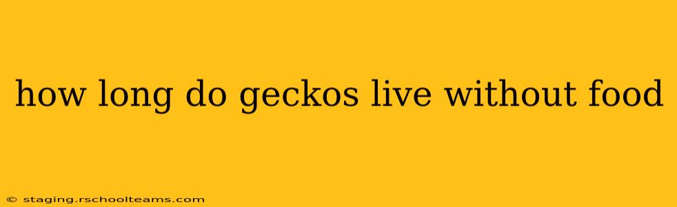 how long do geckos live without food