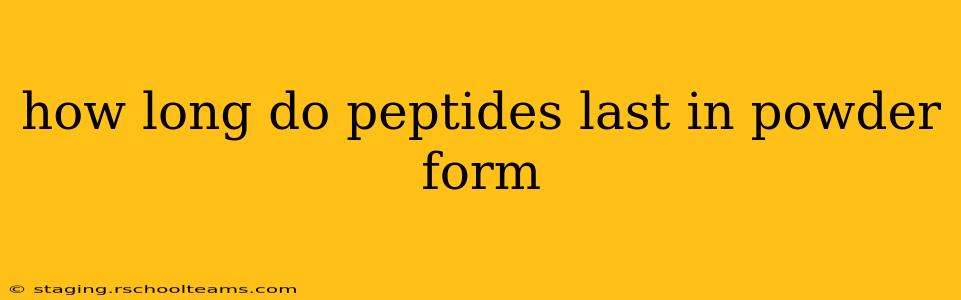 how long do peptides last in powder form