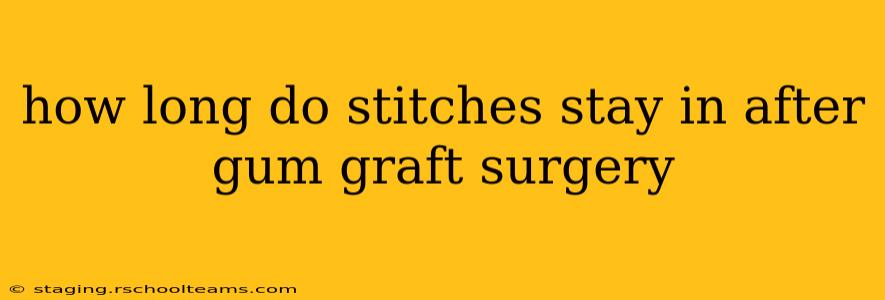 how long do stitches stay in after gum graft surgery