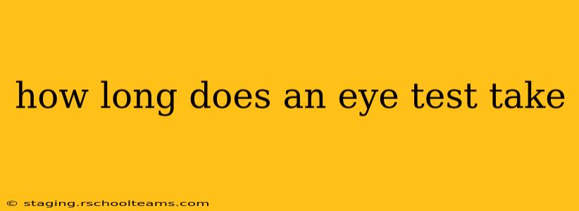 how long does an eye test take