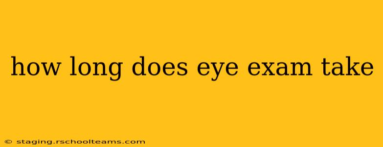 how long does eye exam take