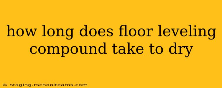 how long does floor leveling compound take to dry