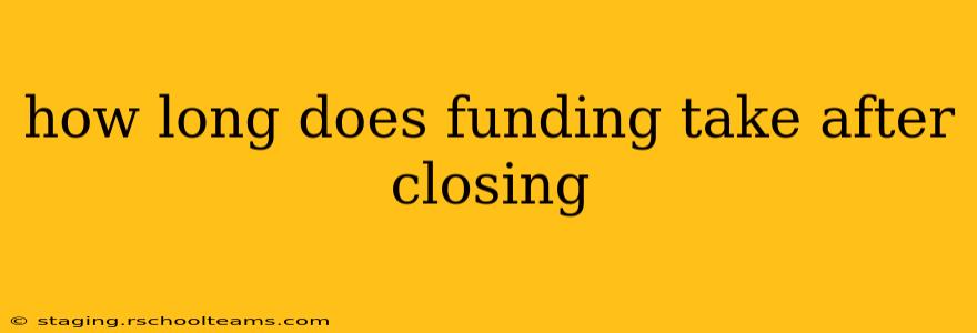 how long does funding take after closing