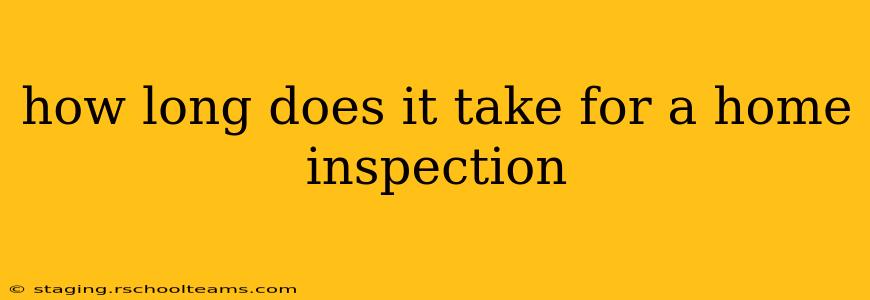 how long does it take for a home inspection