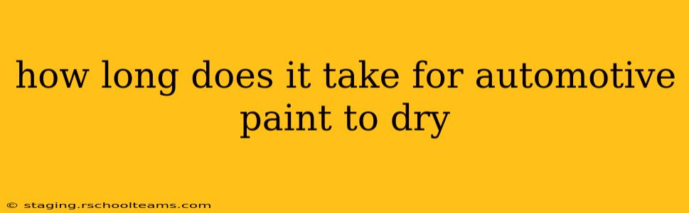 how long does it take for automotive paint to dry