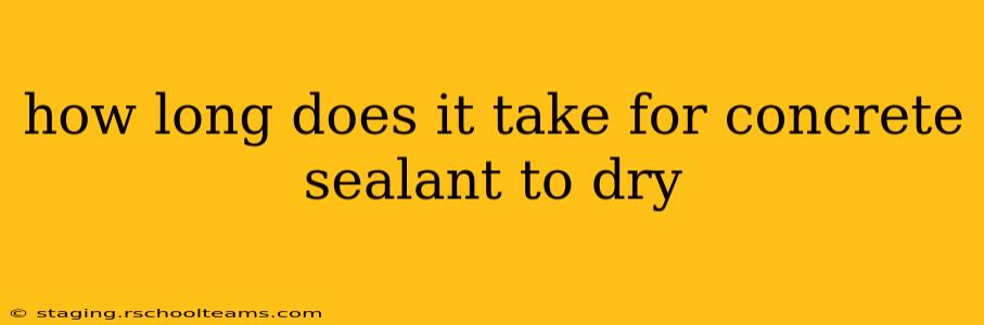 how long does it take for concrete sealant to dry