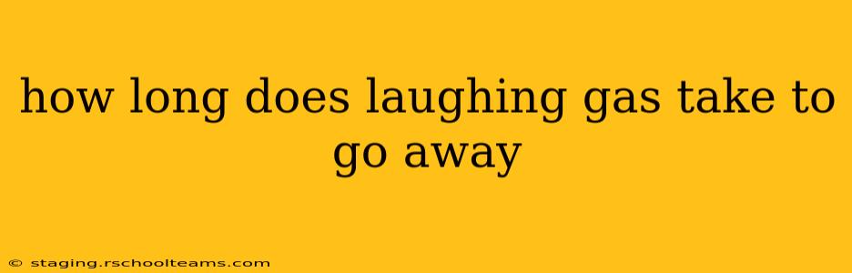 how long does laughing gas take to go away