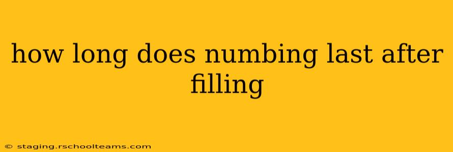 how long does numbing last after filling