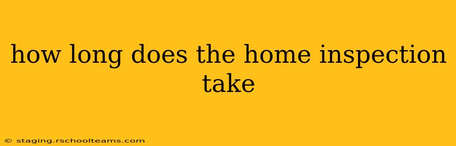 how long does the home inspection take
