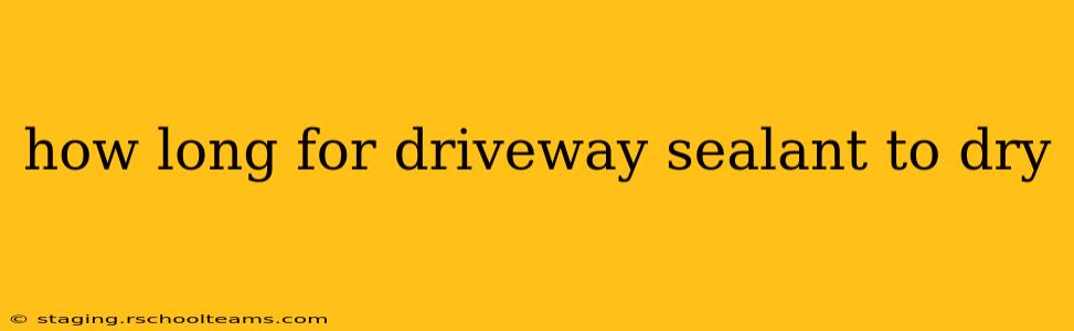 how long for driveway sealant to dry