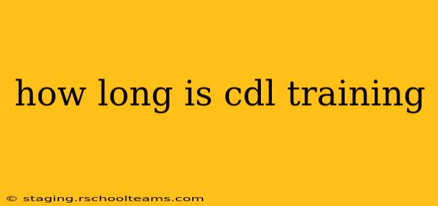 how long is cdl training