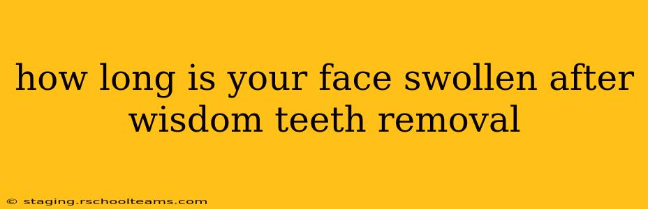 how long is your face swollen after wisdom teeth removal