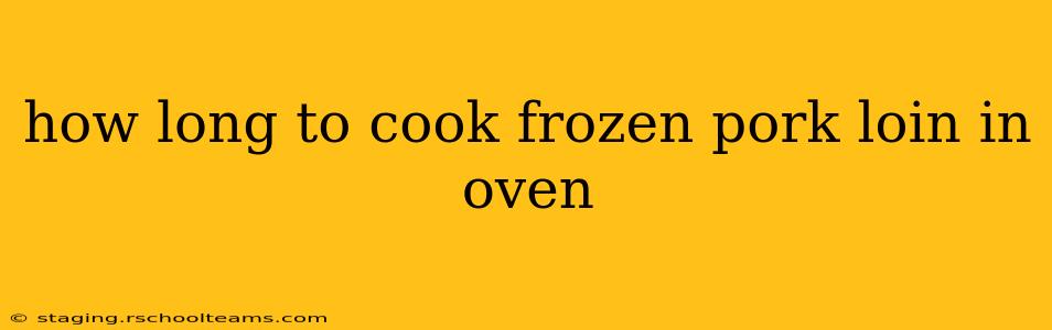 how long to cook frozen pork loin in oven