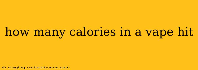 how many calories in a vape hit