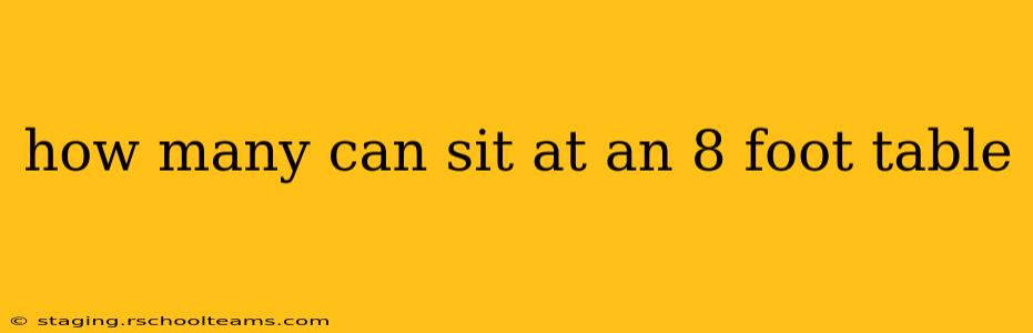 how many can sit at an 8 foot table