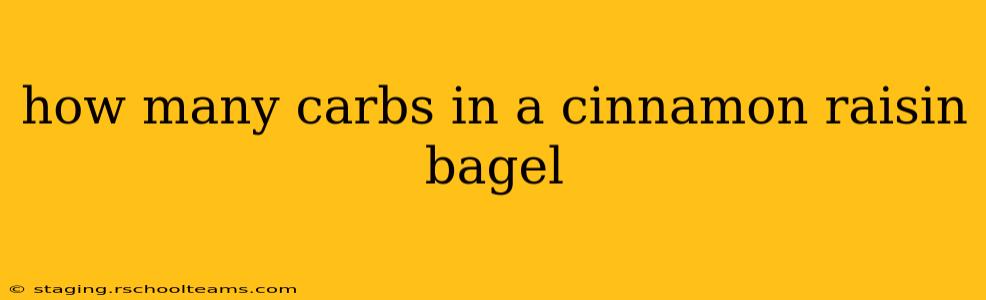 how many carbs in a cinnamon raisin bagel