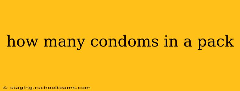 how many condoms in a pack