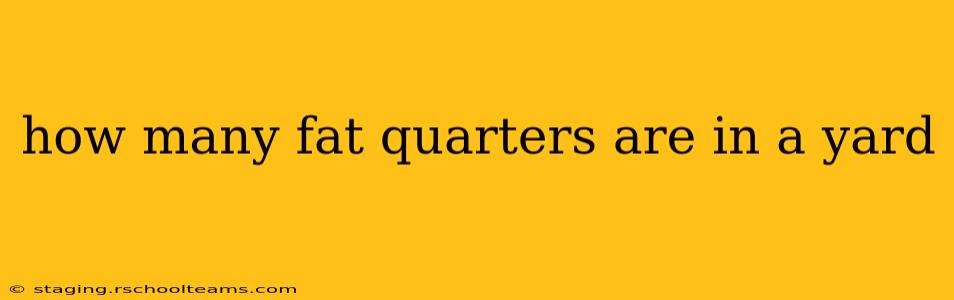 how many fat quarters are in a yard