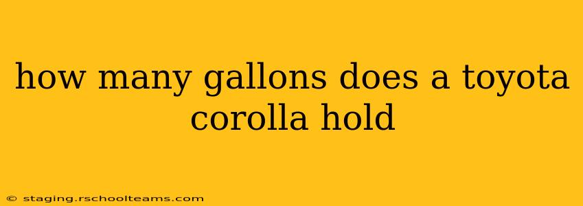 how many gallons does a toyota corolla hold