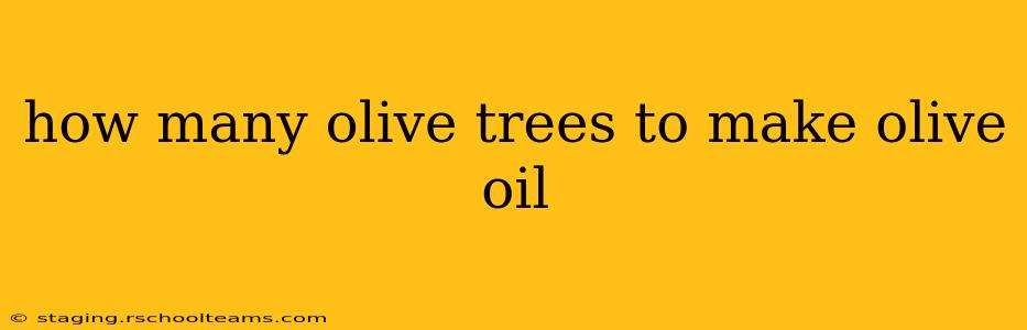 how many olive trees to make olive oil